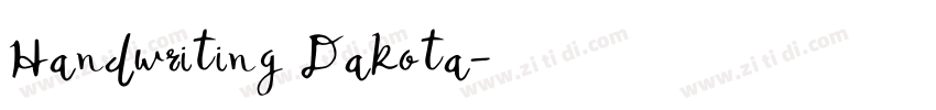 Handwriting Dakota字体转换